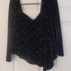 Velvet black blouse Eloquii